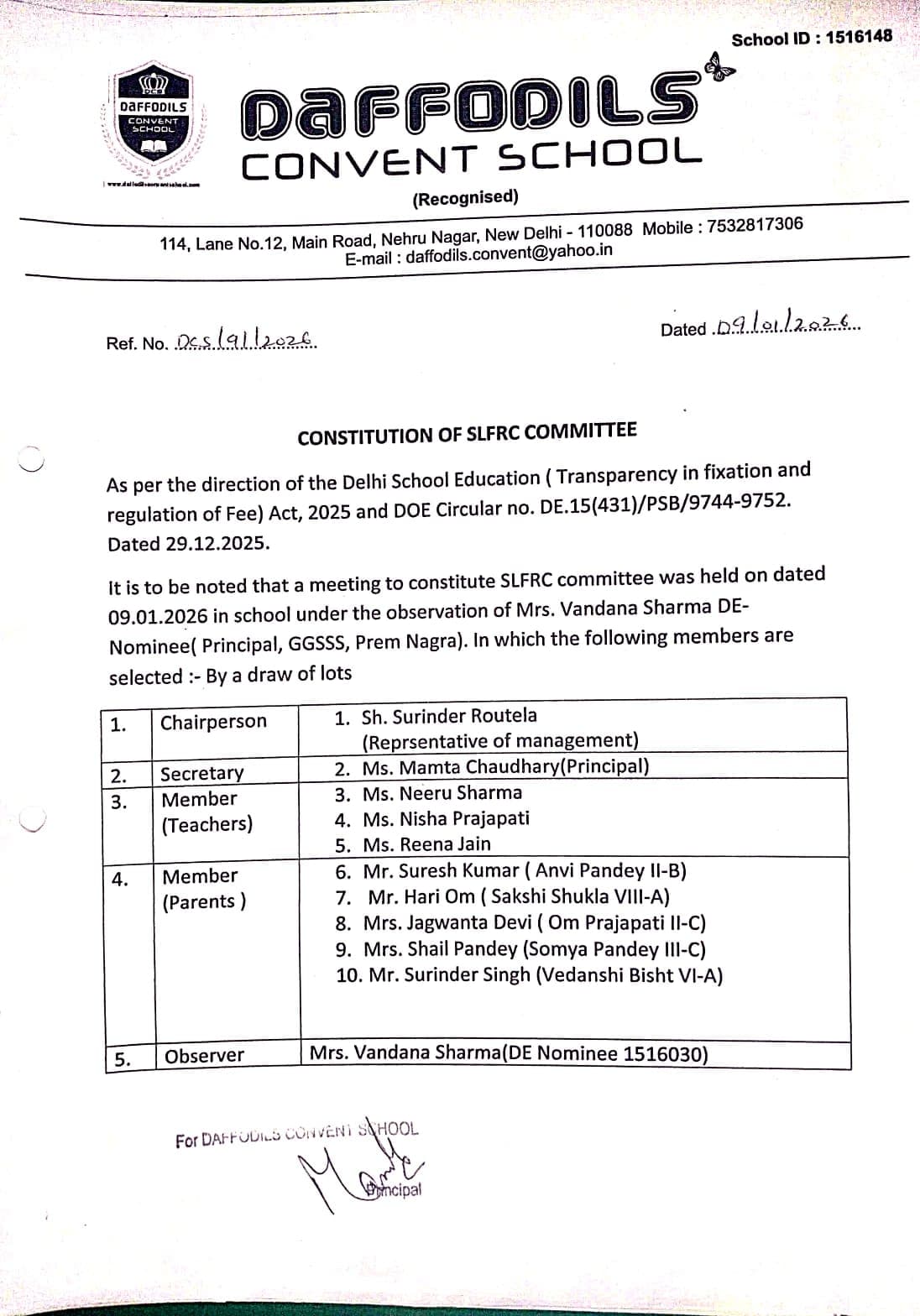 SLFRC Committee Constitution